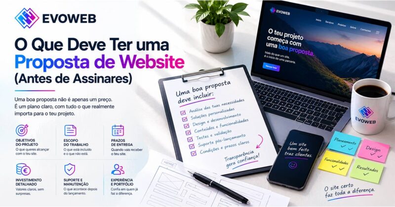 proposta de desenvolvimento de site orçamento para desenvolvimento de site